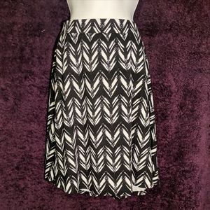 Black and White A line skirt